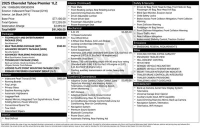 2025 Chevrolet Tahoe Premier