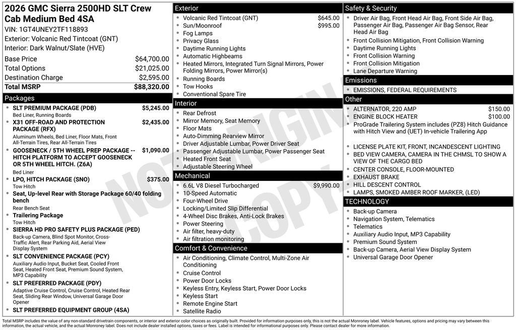 2026 GMC Sierra 2500 HD SLT