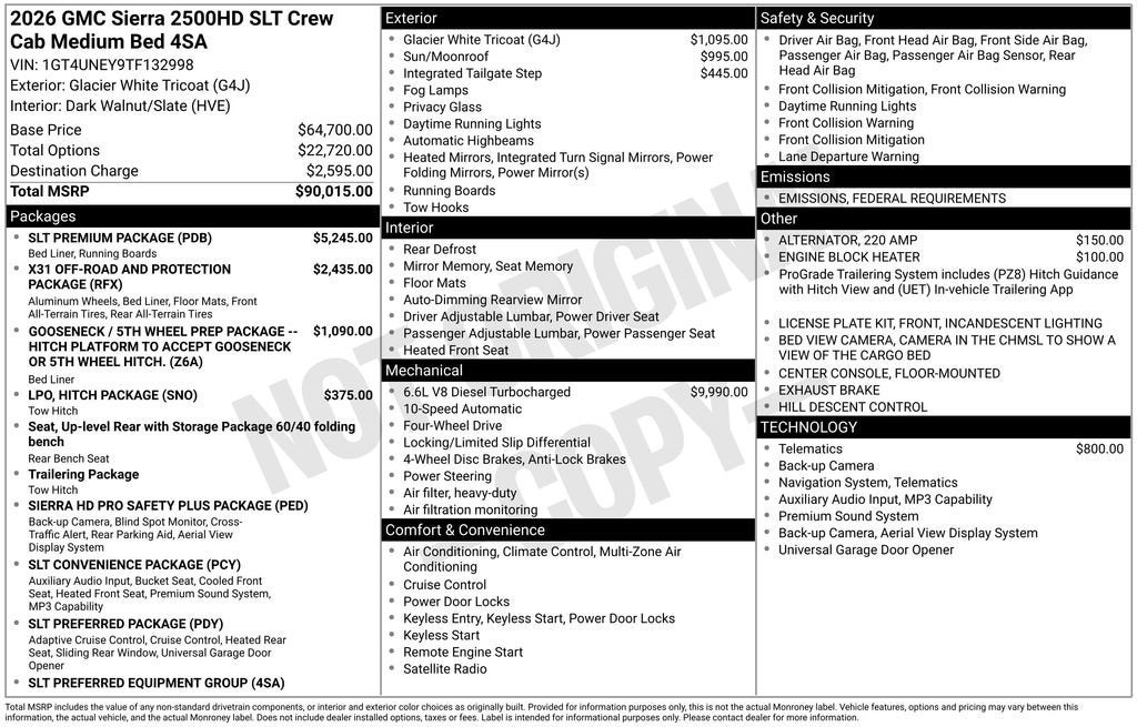 2026 GMC Sierra 2500 HD SLT