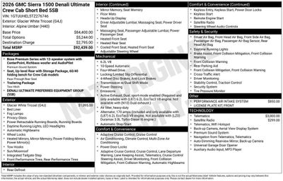 2026 GMC Sierra 1500 Denali Ultimate