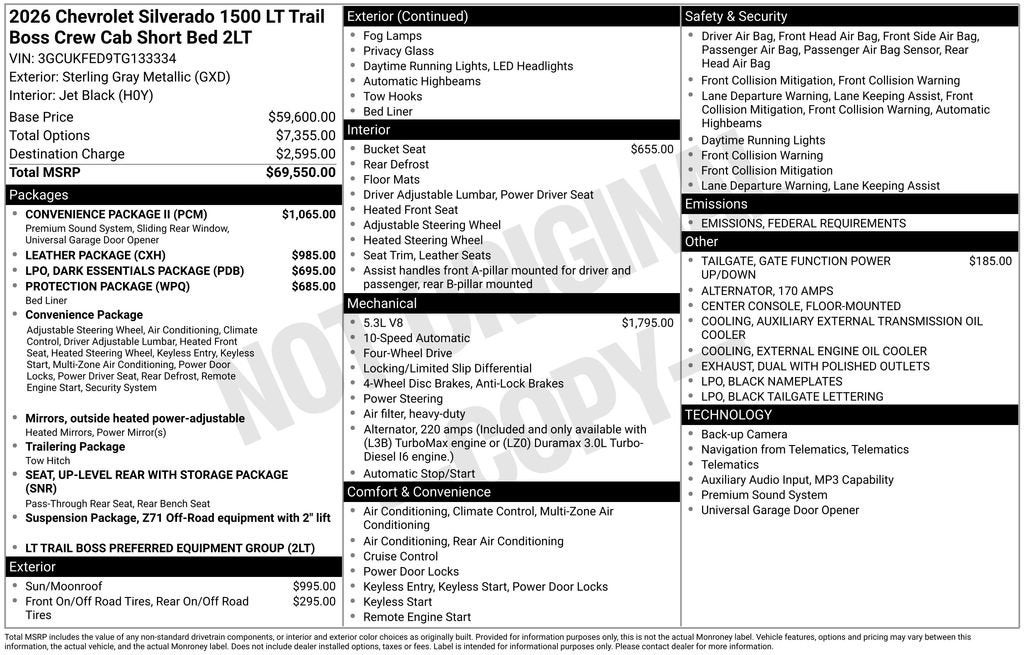2026 Chevrolet Silverado 1500 LT Trail Boss